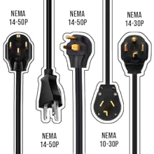 110V - 240Vレベル2 テスラEV充電器 32A / 16A 25FTケーブル NEMA 5-15/6-20/14-30/14-50/10-30プラグ 3