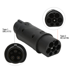 タイプ2からタイプ1のEVSEアダプター IEC 62196からSAE J1772の電気自動車充電器アダプター 2