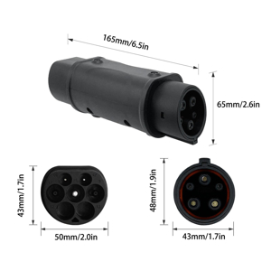 タイプ2からタイプ1のEVSEアダプター IEC 62196からSAE J1772の電気自動車充電器アダプター 3