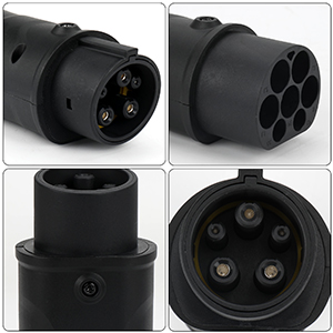 タイプ2からタイプ1のEVSEアダプター IEC 62196からSAE J1772の電気自動車充電器アダプター 6