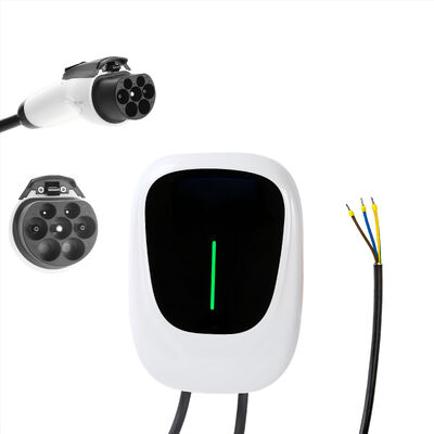 ウォールボックス 7.4kWタイプ2 APP制御付き 電動自動車充電ステーション ブロードテッドとWiFi標準接続をサポート,単相充電器 IEC 62196-2, 32A 6Mケーブル